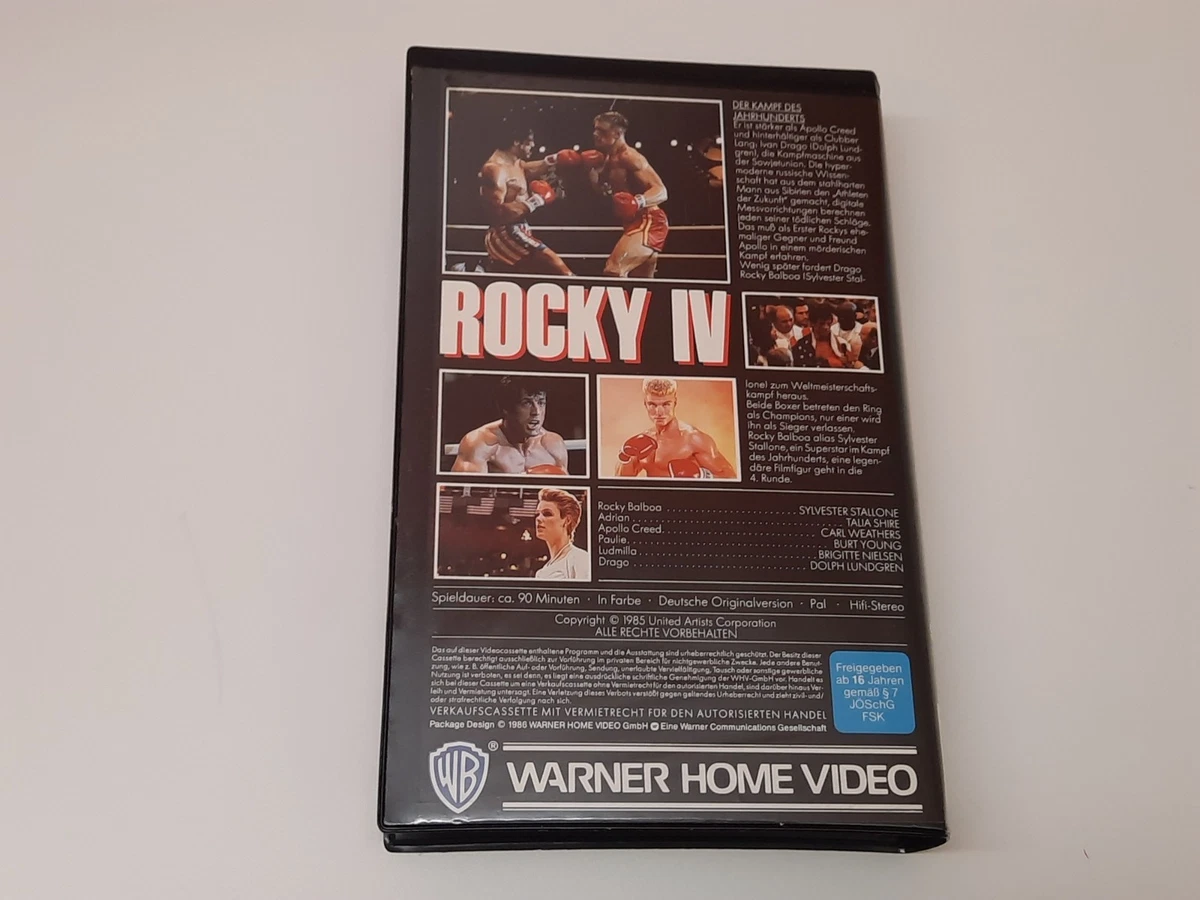 Rocky IV 4 1985 VHS German PAL Warner Home Video Großbox Sylvester Stallone