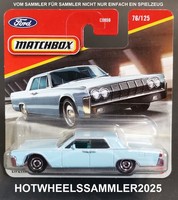 "Matchbox \"1964 Lincoln Continental\" Farbe Blau JHP21-LA10 Ovp UngeÖFfnet Ansehen"