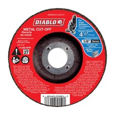 Diablo DBD045125701F Type 27 Aluminum Oxide Metal Cut-Off Disc 4-1/2 Dia. in.