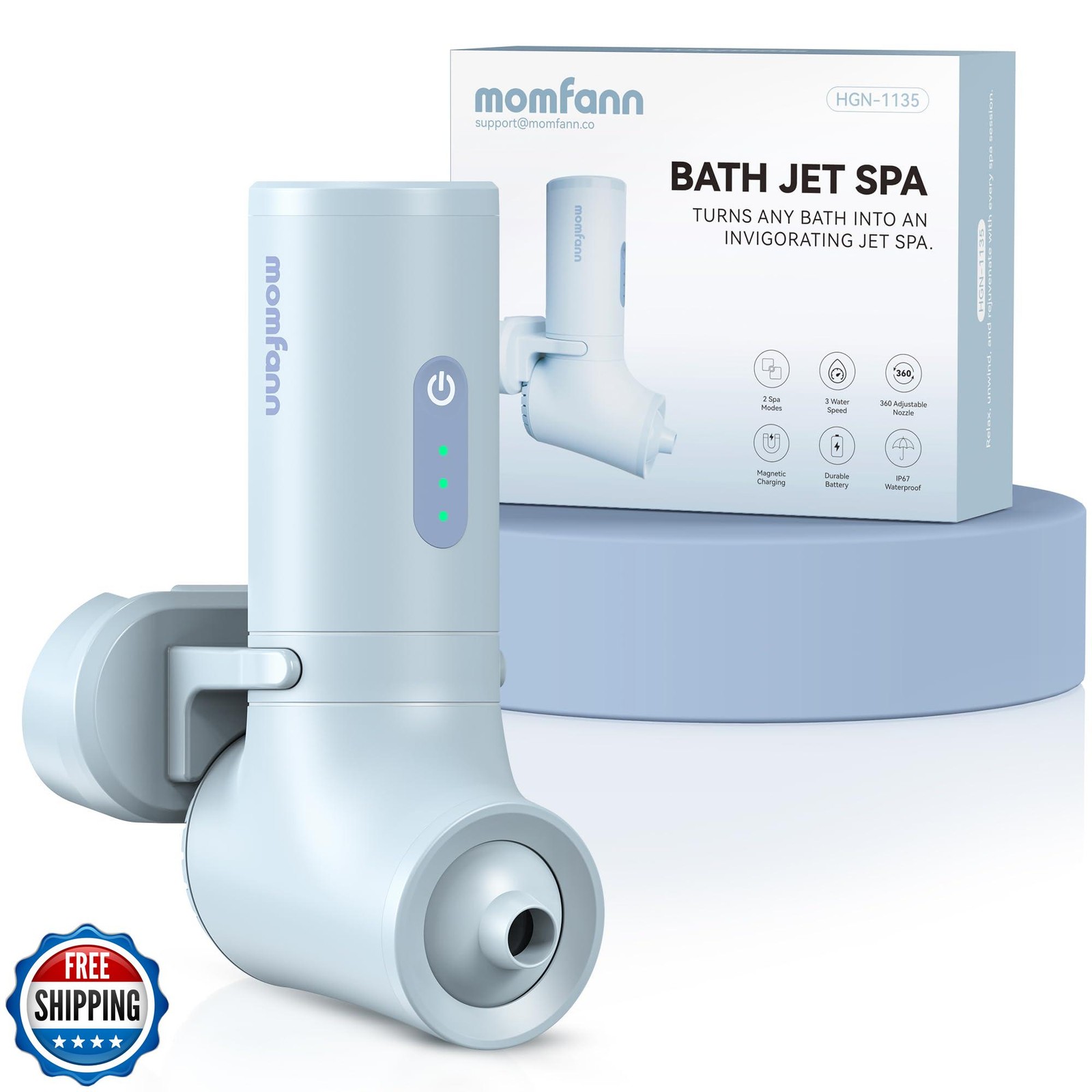 MOMFANN Bath Jets for Tub, Portable Jet Spa for Bathtub, Bubble/J