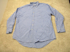 Abercrombie Fitch Striped Dress Shirt Mens 33-34 17 Blue Hong Kong