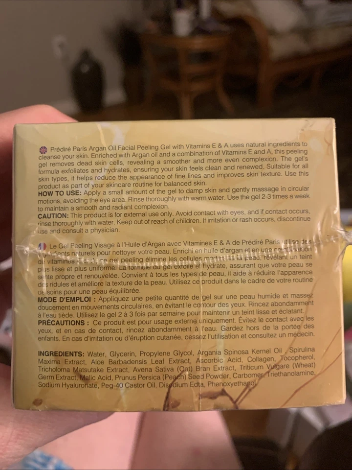 La Predire•Paris-Argan Oil Facial Peel Gel-Vitamins E & A,Collagen,Aloe-Amazing! - Image 4 of 4