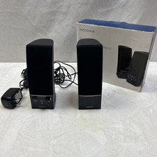 Insignia NS-PCS20 3.5mm Wired Computer Stereo Speakers Black - Tested 