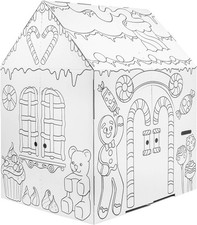 Easy Playhouse Gingerbread House - Kids Art  Craft for Indoor Fun, Color Favori