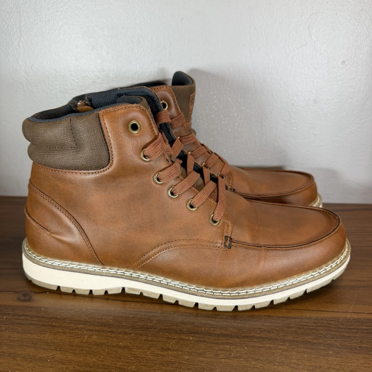 Bullboxer B-52 Dell Lace Up Casual Sneaker Boot Side zip Brown Size 10 Mens B-52 Bullboxer Side Zip Lace Up Cognac | Mercari main image 2