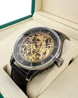 ROLEX MENS WATCH, SKELETON DIAL & VINTAGE MOVEMENT, NEW QUALITY CASE, SERVICED.
