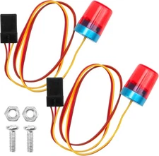 2Pcs Vgoohobby Multi-Function RC LED Flash Lights Alarm Lamp Flashing Red 