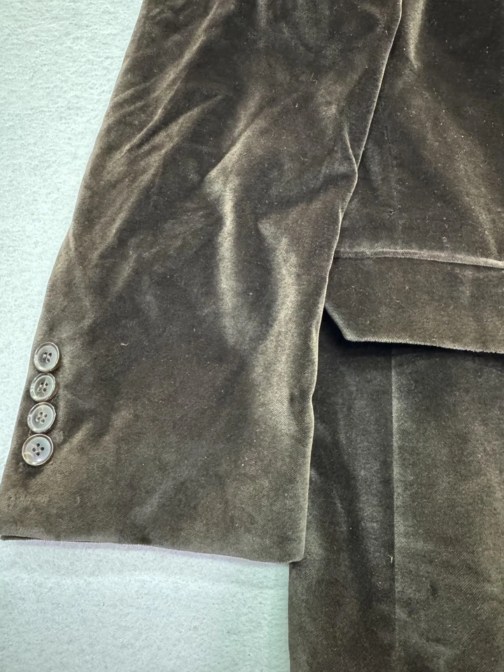 Hugo Boss Sport Coat Mens 42R Brown Velvet Blazer Jacket Paisley Lining - Image 4 of 4