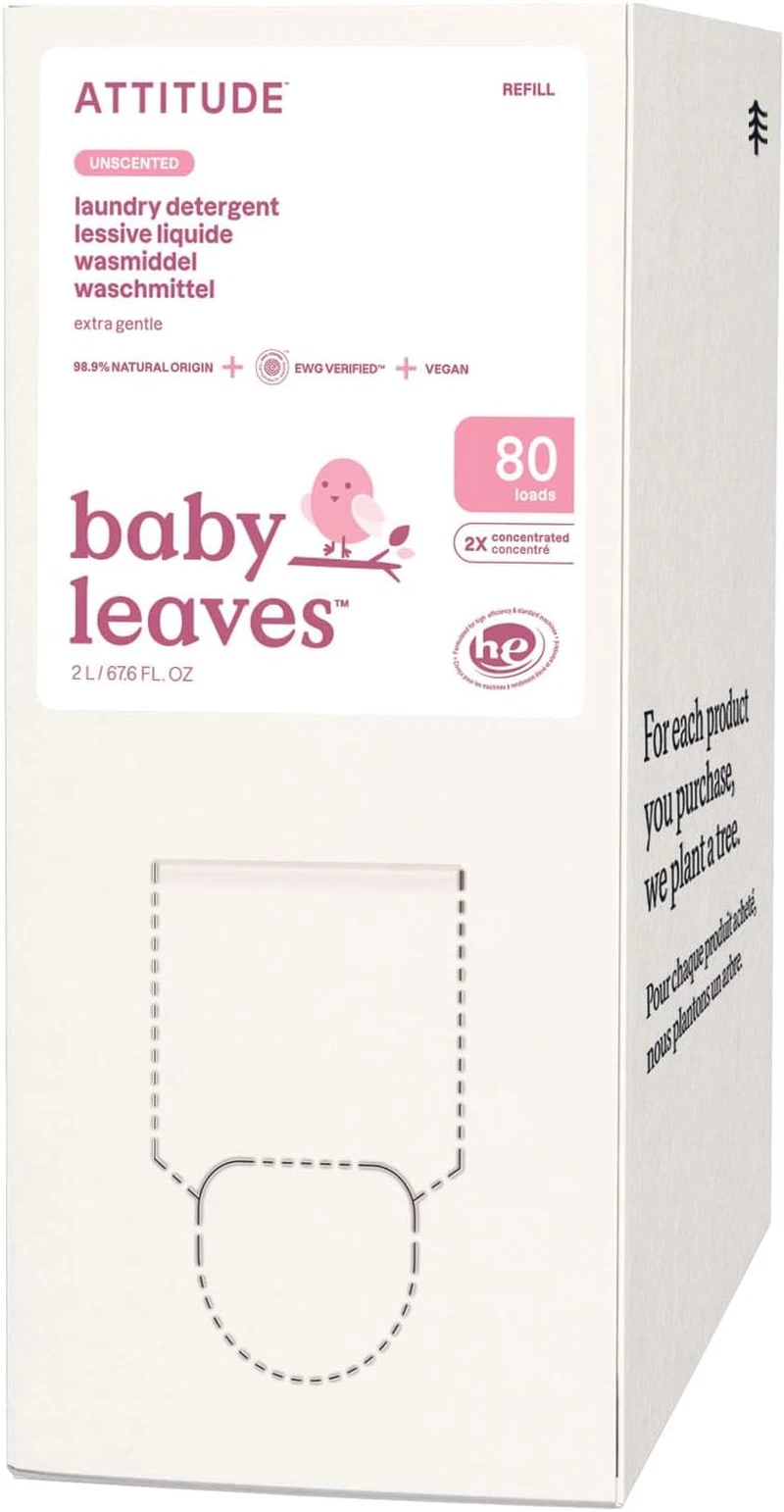 Baby Laundry Detergent Refill, EWG Verified Plant-Based Liquid, Unscented Baby C
Opens in a new wind