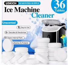 USKICH Ice Machine Cleaner Descaler Tablets-36Pack Ice Maker Cleaner Compatible 
