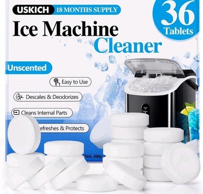 USKICH Ice Machine Cleaner Descaler Tablets-36Pack Ice Maker Cleaner Compatible 