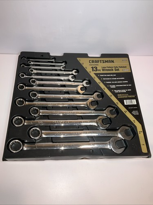 #ad Craftsman 945963 USA 13 Pc SAE Standard Long Pattern Polished Wrench Set 1 4” 1” $354.22