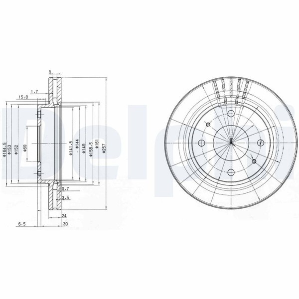2X Bremsscheibe Delphi BG3750 FüR Elantra Matrix Hyundai Lantra Fc Xd Rd 3 1 4 2-image