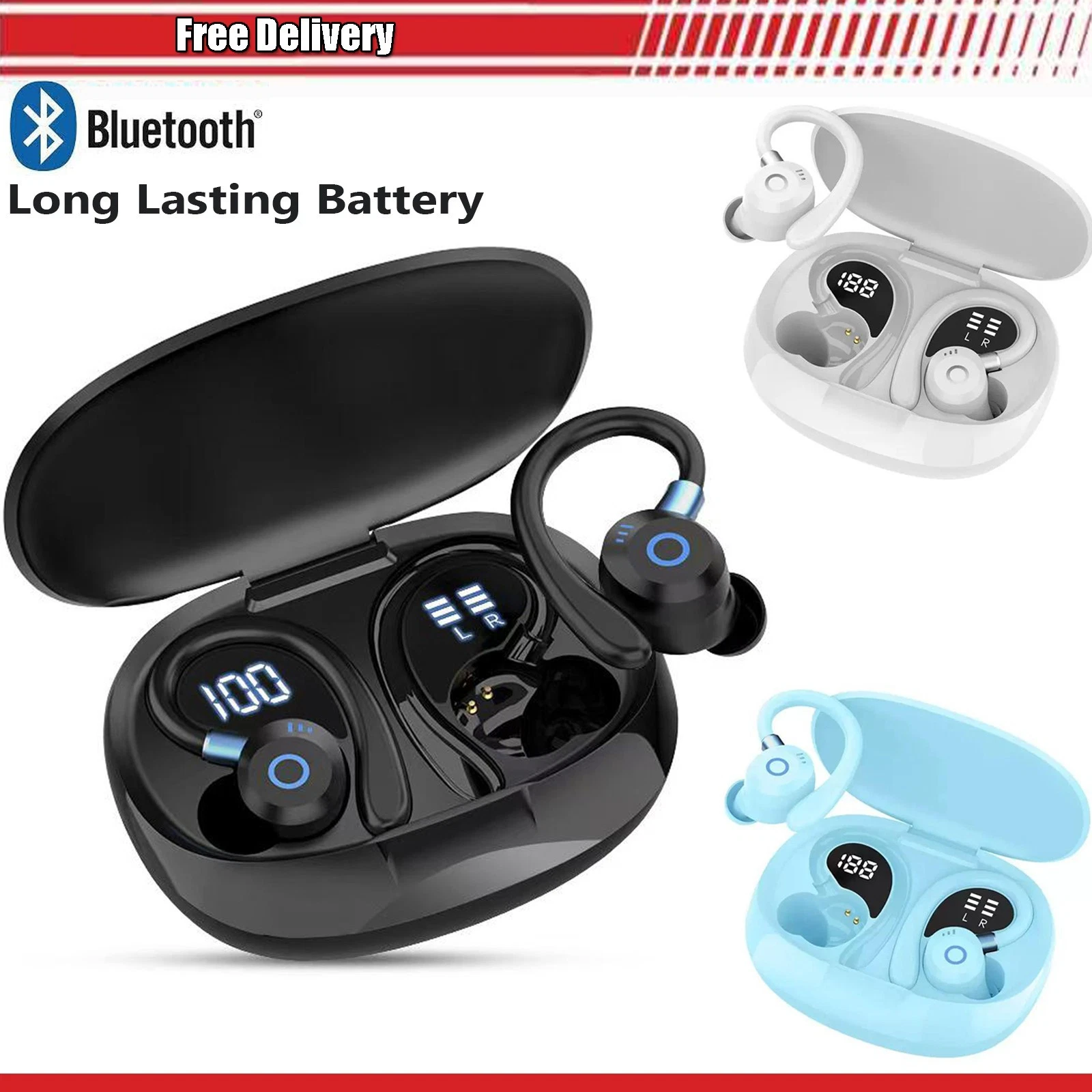 Wireless Bluetooth 5.5 Headphones Earphones For Samsung A14 A24 A34 A54 5G 2023