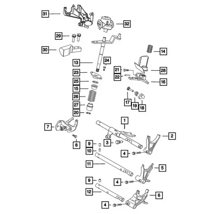 Mopar 68146153AA Manual Transmission Shift Fork For 2012 2019 500 for Fiat - Image 2 of 4