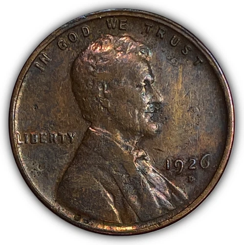 1926-D Lincoln Wheat Cent Extremely Fine XF Coin #28103