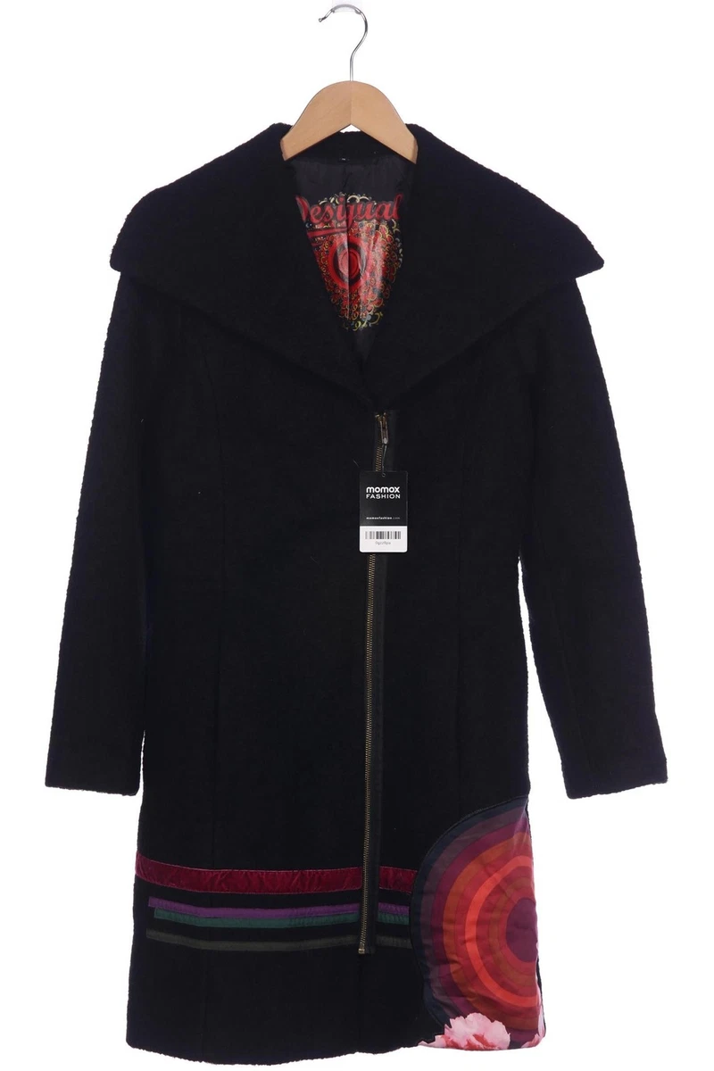 Desigual Mantel Damen Jacke Parka Gr. 38 Wolle Schwarz #8cfogag