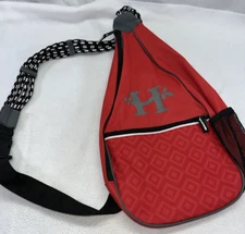 Atchison Sling Bag Red Nylon Crossbody Shoulder Travel Backpack Adjustable Strap