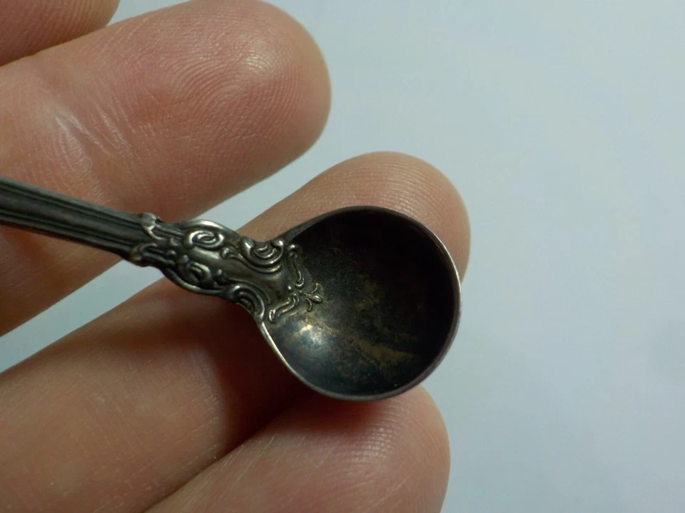 Gorham Sterling .925 Salt Spoon, 7 Grams Pin Brooch, Jewelry Chantilly 2 3/4" - Image 3 of 4