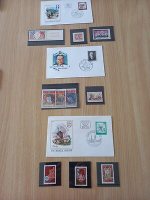 Gute Auswahl Briefmarken Österreich   und Russland   ALLES AUF FOTOS