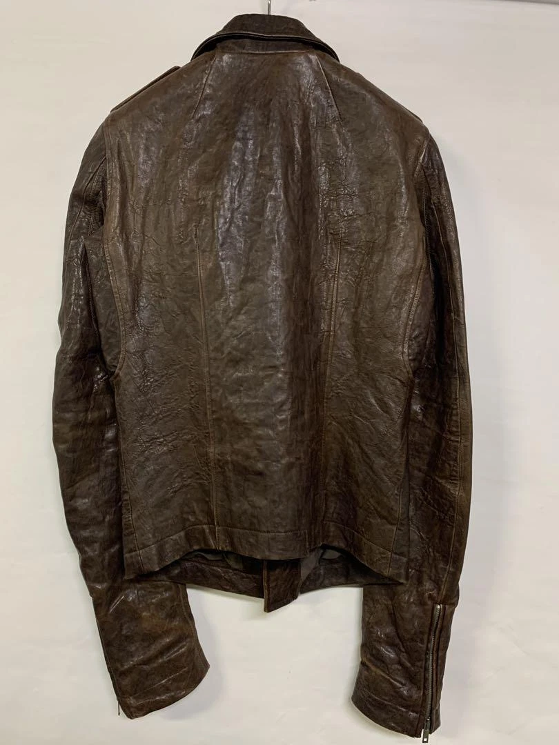 Rick Owens Double Riders Jacket Men USA XS Bitter Brown Lamb