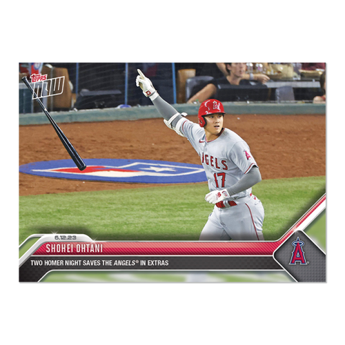 2023 TOPPS NOW #433 SHOHEI OHTANI - TWO HOMER NIGHT SAVES ANGELS IN EXTRAS - 第 1/2 張圖片