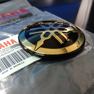 Gold Tuning Fork Emblem Decal Sticker – Fuel Tank Fairing For Motorcycles – Racing Models