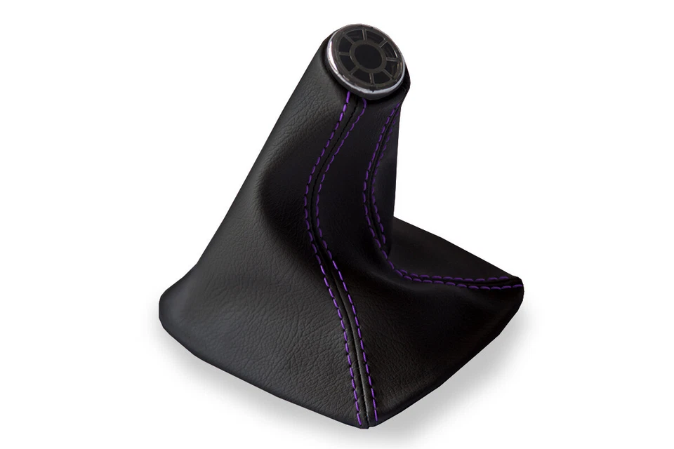 Fits 2000-2005 Toyota Celica PVC Leather Manual Shift Boot Cover Purple Stitch - Изображение 2 из 4