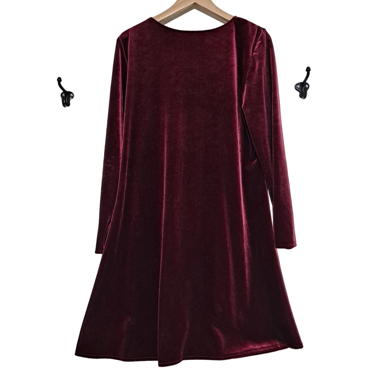 Knee length top velvet dress