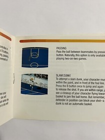 Hoops NES Original Nintendo MANUAL ONLY