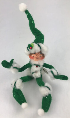 Annalee Christmas Elf Pixie Green Peppermint Twist 8'' Posable 2008