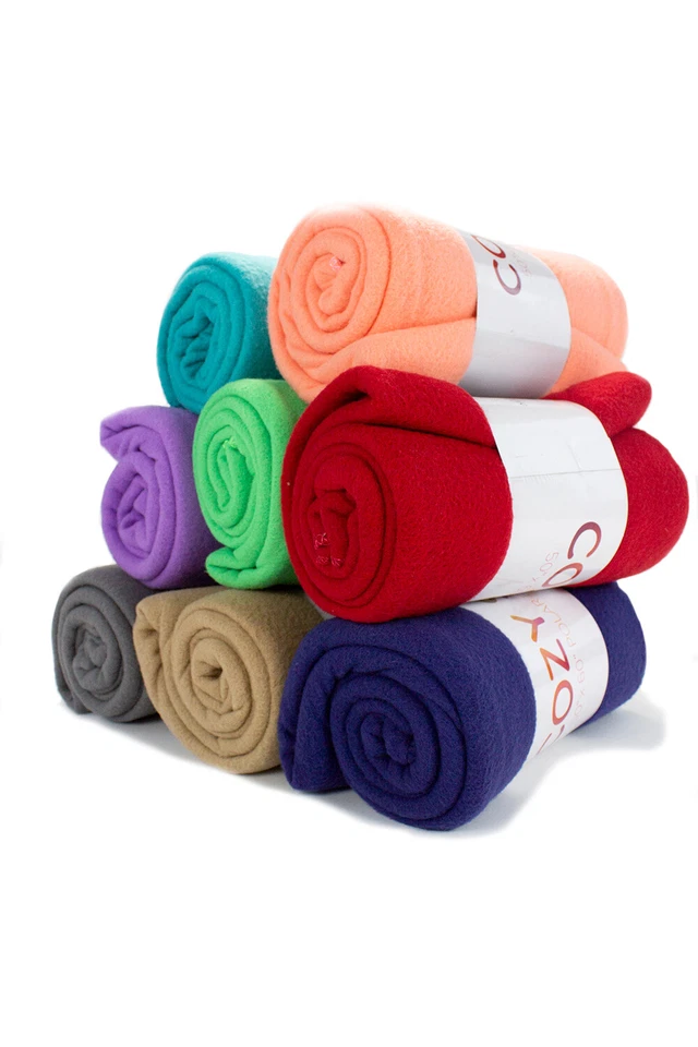 24 Pack of Polar Fleece Throw Blankets - 50 x 60 Assorted Colors Soft & Cozy - Image 2 of 4