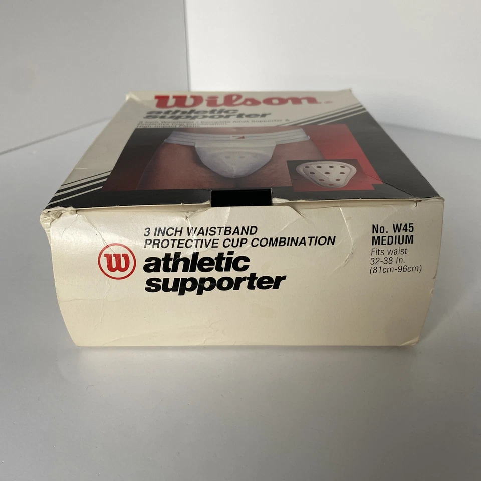 NOS Wilson Athletic Supporter 白色 Jockstrap W45 复古 适合腰围 32 英寸 - 38 — 第 4/4 张图片