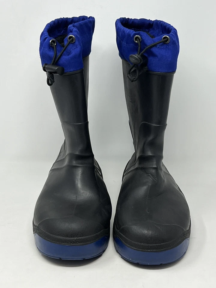 KAMIK Niños Niños 4 Botas Negras Aisladas Impermeables Nieve Trabajo Granja Rancho Zapatos Foto 2 de 4