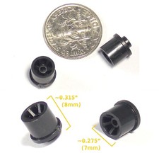 2pc BTO Newly Made Aurora AFX Magnatraction HO Slot Car Rear Wheels 8719 Black