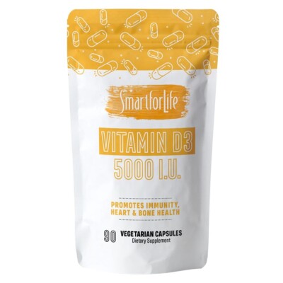 10/16/24 EXP Smart for Life VITAMIN D3 5000 I.U. 90 Heart Bone Health Supplement