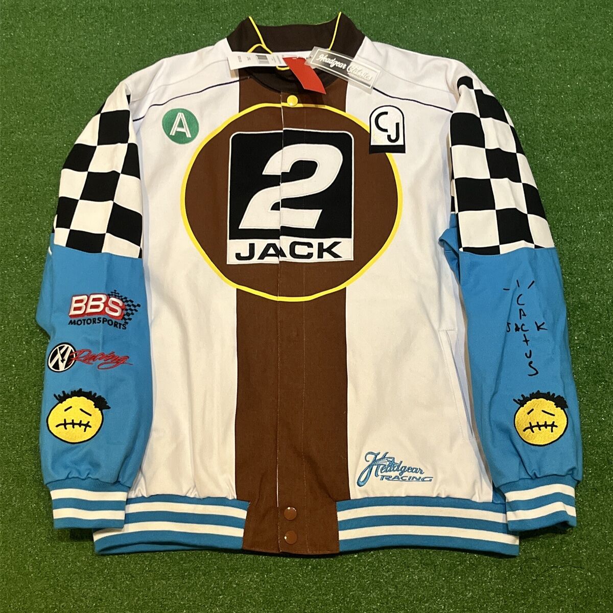 Travis Scott Cactus Jack Headgear Classic Racing Jacket Size Travis Scott Cactus Jack Headgear Classic Racing Jacket Size