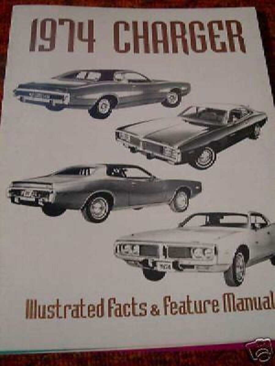 1974 Dodge Charger Fact Feature Manual | eBay