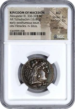 Kingdom of Macedon, Alexander III,  Tetradrachm,  336-323 BC, NGC AU