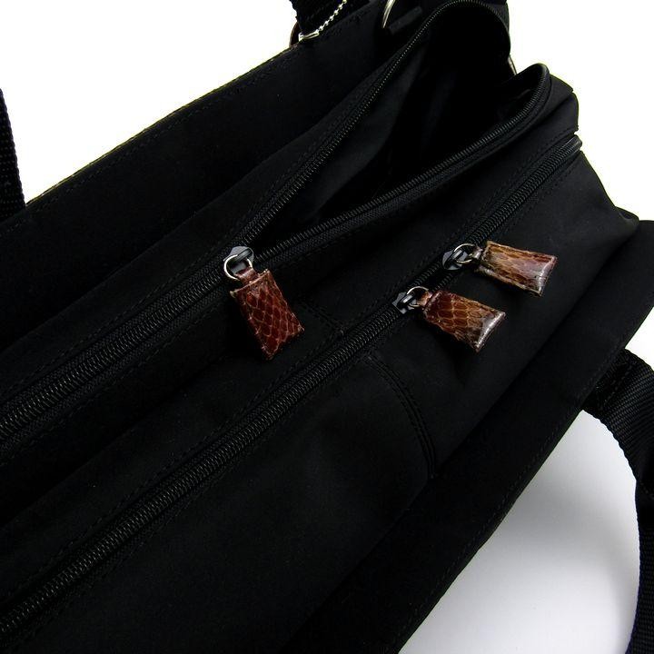 USED BAG Python Leather Genuine Leather Business … - image 8