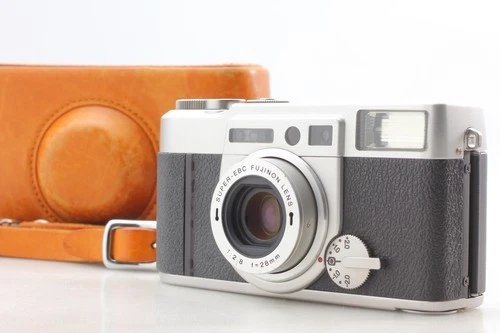 [Near MINT w/ Case] Fuji Fujifilm KLASSE W Silver 35mm Film Camera From JAPAN