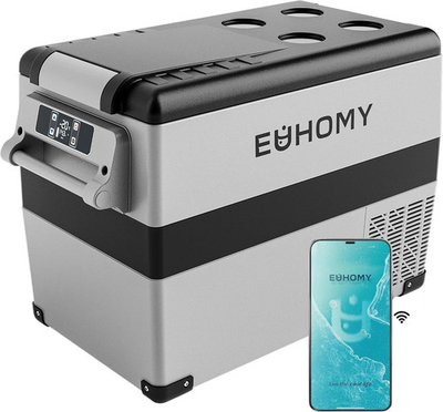 #ad EUHOMY 12 Volt Refrigerator 48QT 45L Electric Cooler 12V Fridge APP Control $172.50