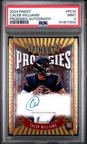2024 TOPPS FINEST PRODIGIES AUTO #PCW CALEB WILLIAMS ROOKIE RC PSA 9