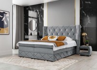 Schlafzimmer Set Bett 2X Nachttisch Modern Komplett Luxus MöBel Holz Einrichtung