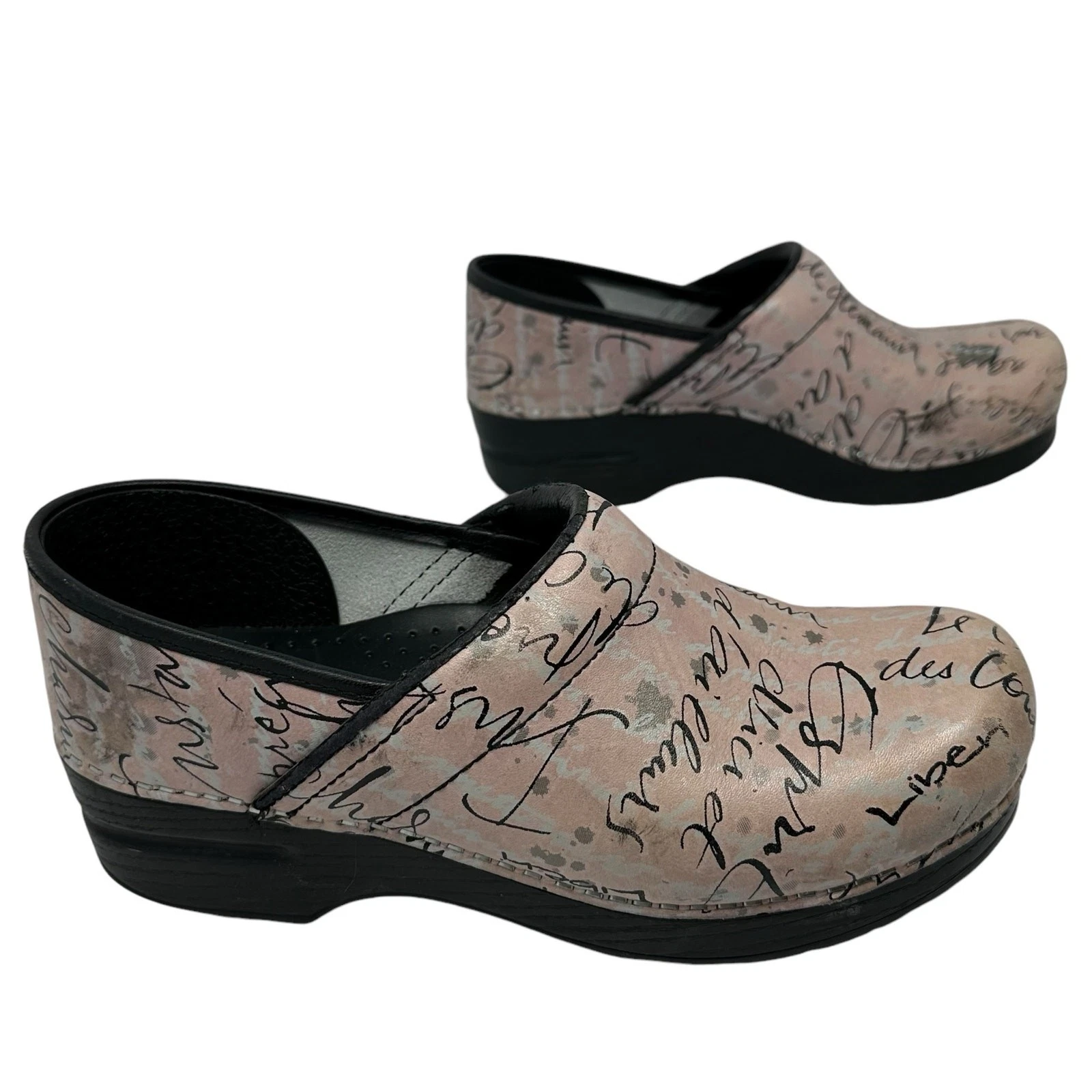Dansko French Paris Professional Clogs Women 38 Comfort Shoes Plantar Fasciitis