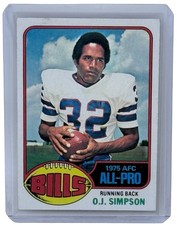 O.J. Simpson 1976 Topps Football 1975 AFC All-Pro Card Bills Excellent #300