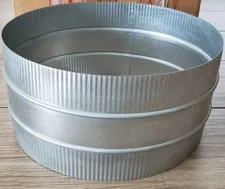 12" Splice Connector Collar for Flex Duct - Crimped & Beaded 6" High HVAC SC#1