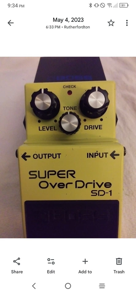 BOSS SD - 1.  SUPER OVERDRIVE  - Image 2 of 4