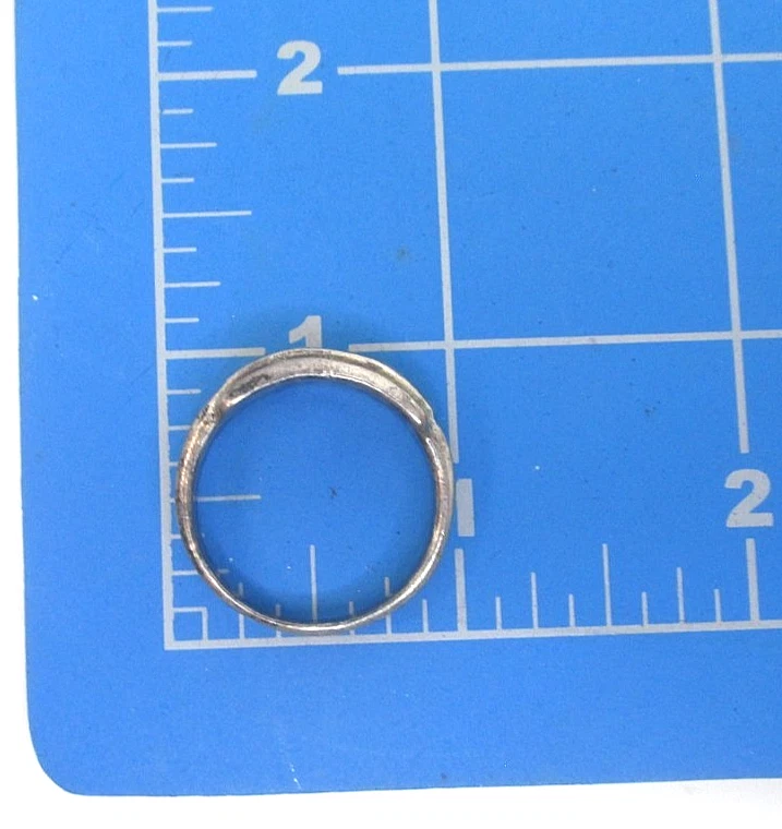 Кольцо раннего навахо из чистого серебра с инкрустацией зеленой бирюзой размер 10,5 - Изображение 3 из 4