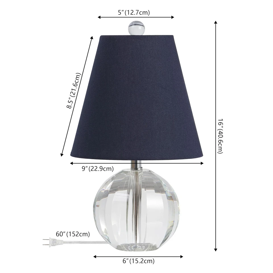 JYL2079D Goddard 16" Crystal Ball/Metal LED Table Lamp for Bedroom, Living Ro... - Image 3 of 4